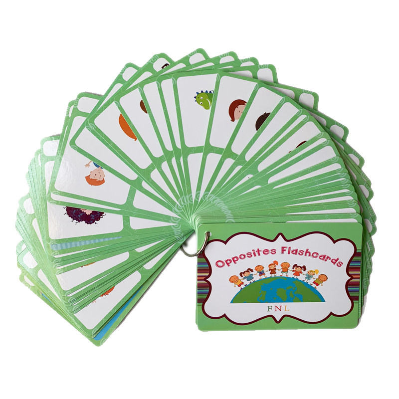 Card Game Kids - 100 Karşıt Kavram Kartı İngilizce Kelime
