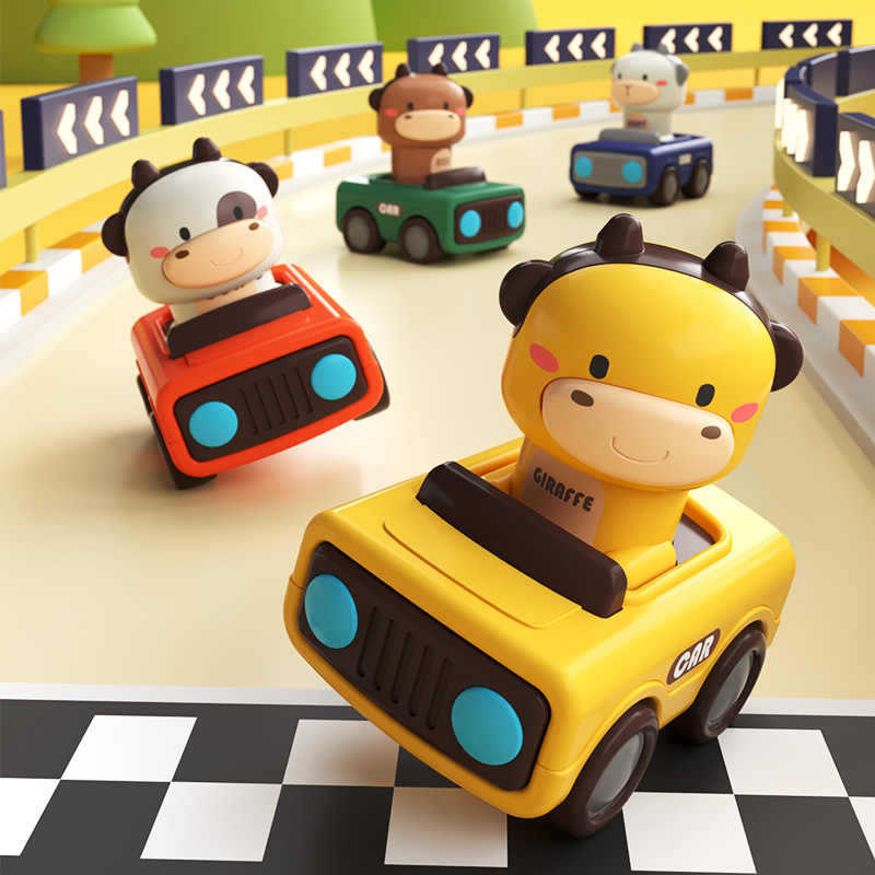 Kids Toys 2 Year Old - Hayvan Figürlü İtmeli ve Gitmeli Araba