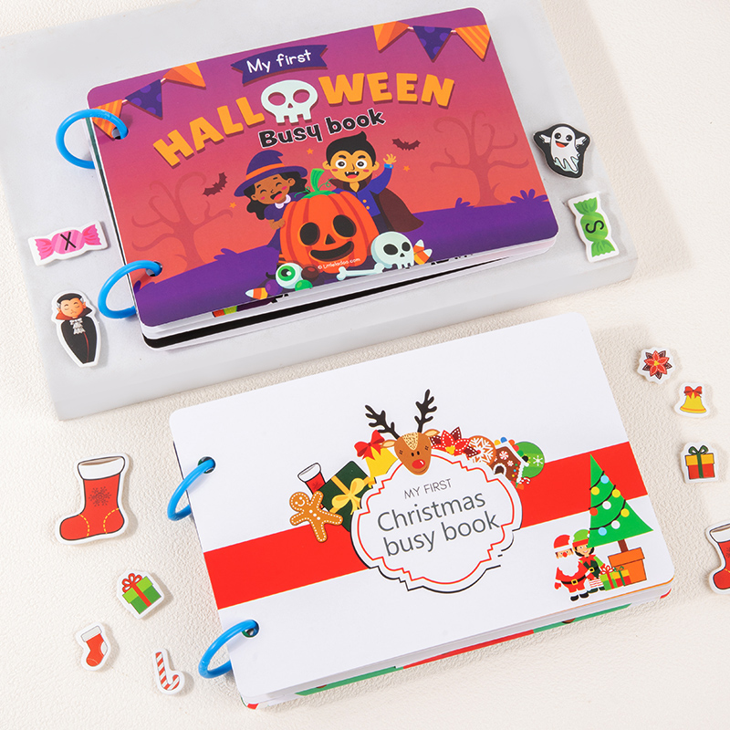 Kids Quiet Toys - Montessori Bebek Etkinlik Kitabı Cadılar Bayramı
