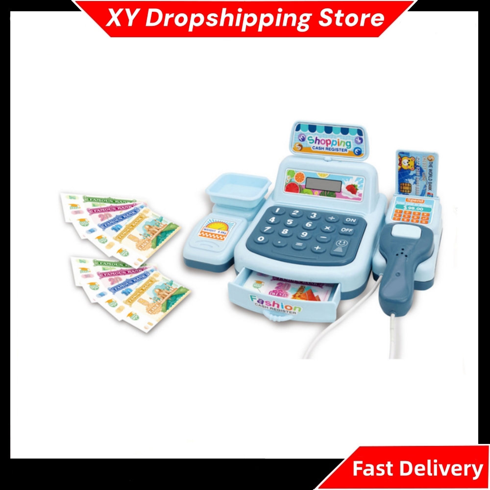 Toy Cash Register - Yazarkasa Oyun Seti, Süpermarket Kasa Oyuncakları,