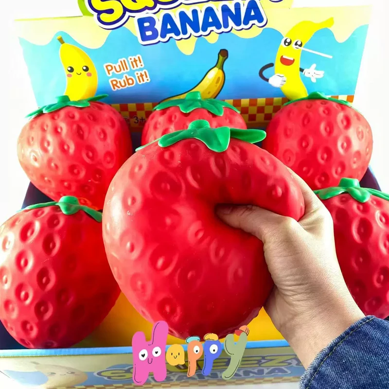 Kids Toys Return Gift - Süper Jumbo Çilekli Squishi Krem Kokulu