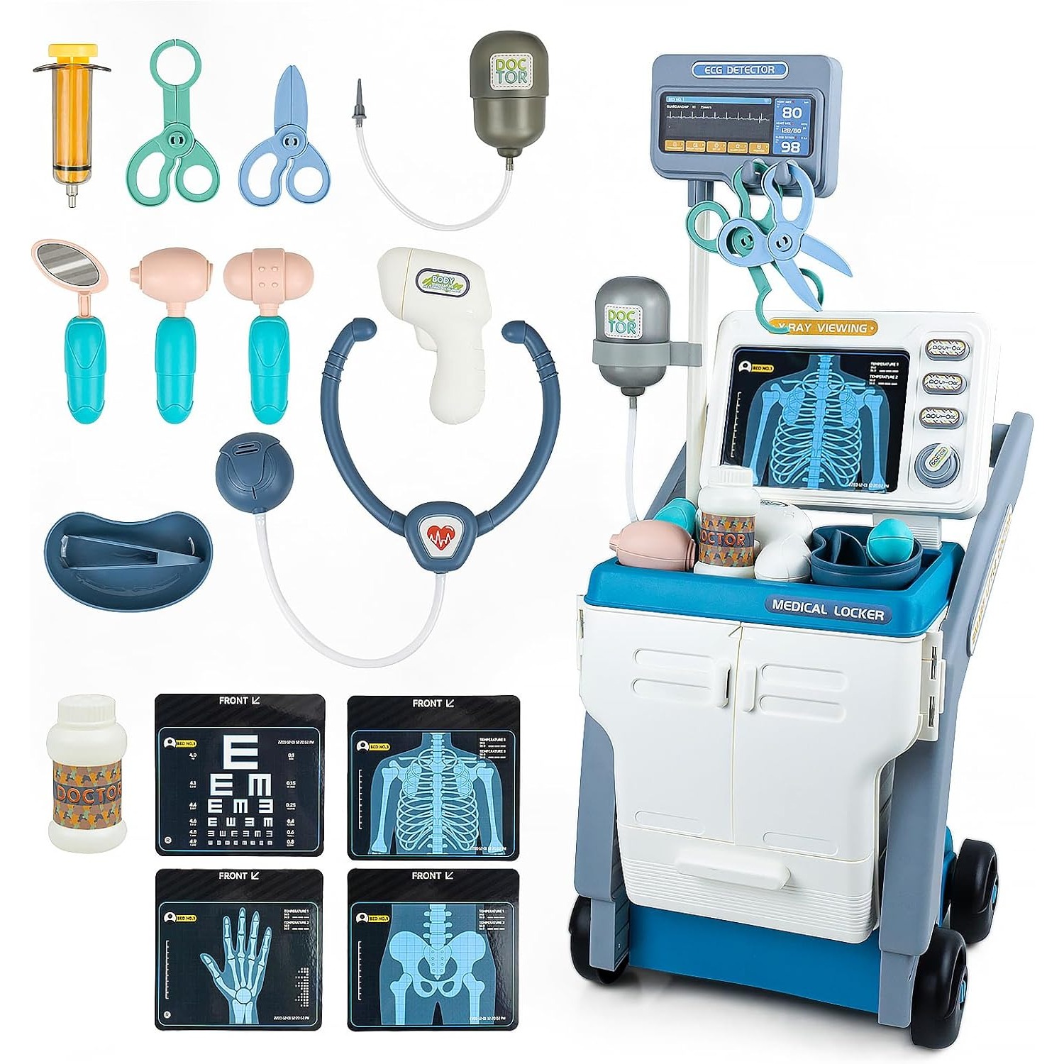 Kids Xray Toys - Doktor kiti oyuncak bebekler için doktor