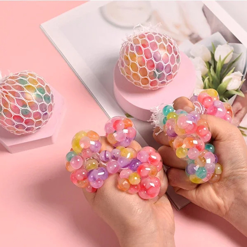 Kids Quiet Toys - Gökkuşağı Duyusal Stres Giderici Top Squishy