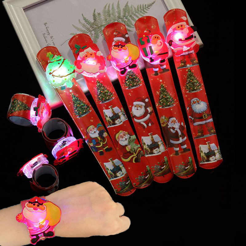 Kids Toys Xmas 2025 - 5/10/20 adet noel parlayan bilezik tokat