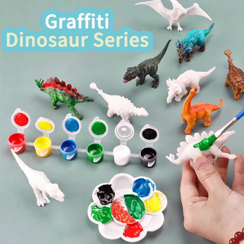 6 adet/8 adet, DIY Boyama Dino - Dinosaur Figurine Set incelemesi ve fiyatı